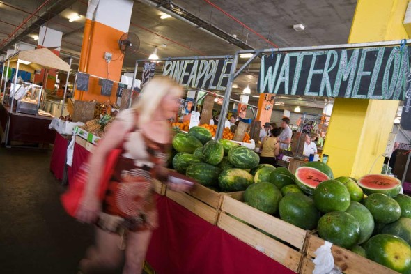Image of fruit and vegetable stalls at Rusty Markets, Cairns, North Queensland, Australia