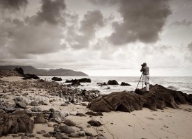 Image of photographer at Red Cliff Point, Port Douglas, North Queensland, Australia
