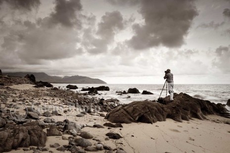 Image of photographer at Red Cliff Point, Port Douglas, North Queensland, Australia