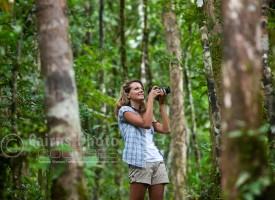 Image of photographer in rainforest at Mossman Gorge, North Queensland, Australia