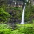 Image of Nandroya Falls surrounded by tropical ferns, Atherton Tablelands, North Queensland, Australia