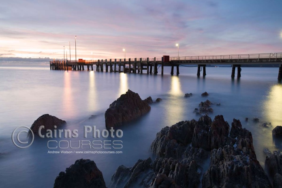 Image of Palm Cove jetty at twilight, Cairns, North Queensland, Australia