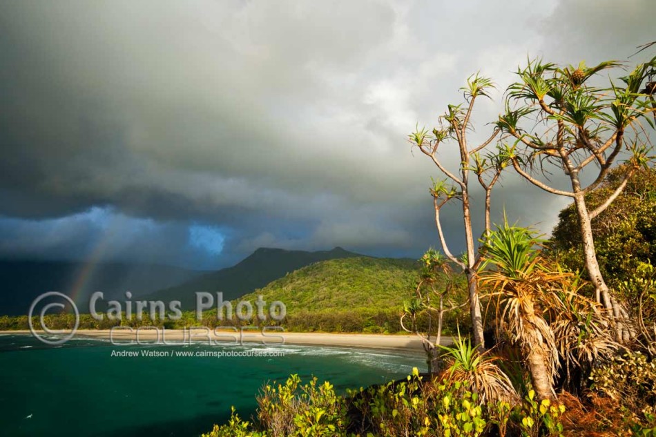 Image of shower over Myall Beach, Cape Tribulation, Daintree National Park, North Queensland, Australia