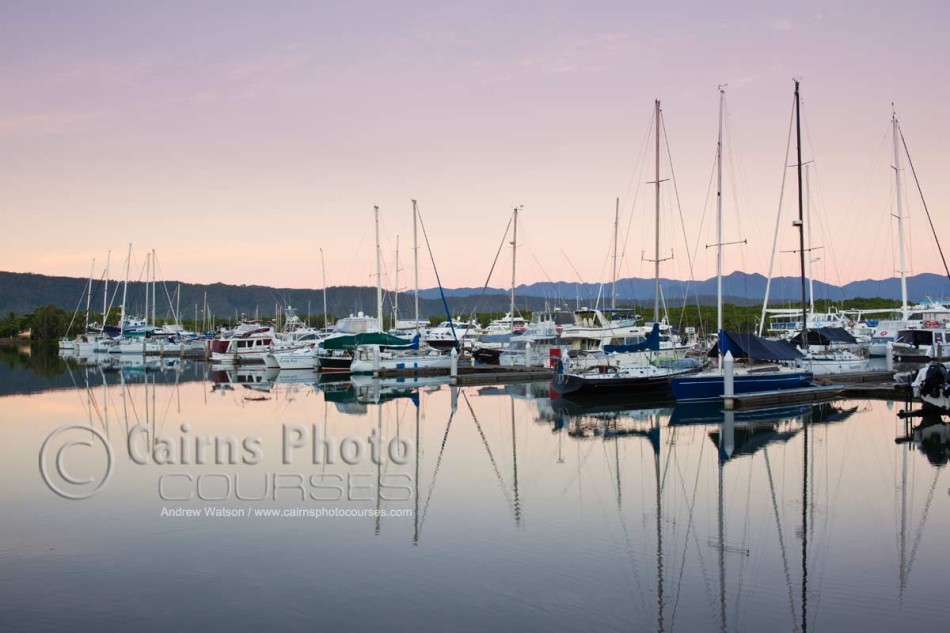 Image of Port Douglas Marina at twilight, North Queensland, Australia