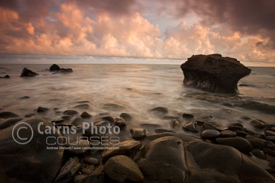 Image of dawn over Coral Sea at Red Cliff Point, Port Douglas, North Queensland, Australia