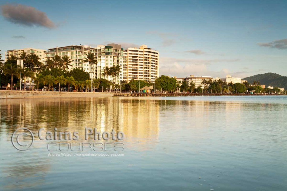 Image of Esplanade skyline at dawn, Cairns, North Queensland, Australia